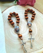 Drewniany Różaniec (10-tka) Rękodzieło 