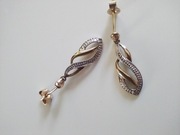 Złote kolczyki 375 Piękny wzór 1.36 g