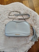 Fabiola Fabulous torebka szara skóra naturalna łańcuszek  