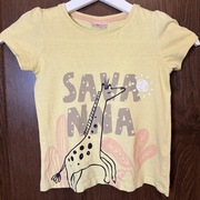 Żółta koszulka dziewczęca z żyrafą | 98 cm | 2–3 lata