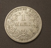 Moneta 1 Marka 1878 rok mennica (E) Niemcy, srebro