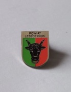 Herb powiat Leszczyński przypinka pin metaliczna odznaka wpinka