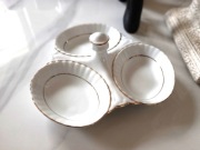 Talerz na przyprawy/sosy/ z uchwytem Chodzież Iwona Złota Linia - unikat