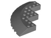 LEGO 2 x 58846 skos dachówka okrągły 10x10 - szary ciemny