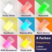Farby do malowania twarzy ciała 8 kolorów 