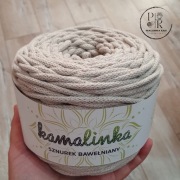 KamaLINKA nr 237 beż jasny  sznurek bawełniany 5mm bez rdzenia 100m