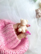 świeczka sojowa teddy miś (podziękowanie dla gości chrzest baby shower)