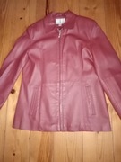 KURTKA SKÓRZANA BORDOWA, rozmiar L/XL