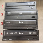 MIX Napędy CD DVD RETRO PC nagrywarka ATA molex czarny front w dobry stanie