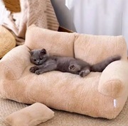 Luksusowe Pluszowe Łóżko dla Kota i Małego Psa – Sofa