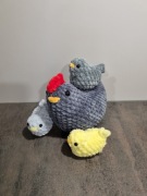 Kura, kurka z kurczaczkami na szydełku 