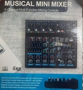 Konsola DJ mini mikser 6-kanałowy