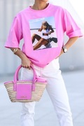 T-shirt damski Basic oversize PRINT NADRUK  Polska marka 