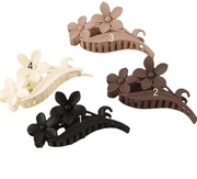 Klamra Do Włosów Kwiaty Beżowa nr 3 Mat 11,5x5,5 Cm Nowa