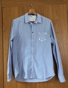 Koszula w biało-niebieskie paski z długim rękawem