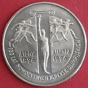 2 zł z 1995 roku 100 lat Nowożytnych IO (stan okołomenniczy)