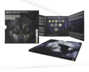 Zestaw monet obiegowych 2018 Wilk szary Rzadszy Blister.