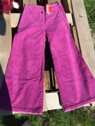 spodnie sztrks amarant rozm 140-158 cm