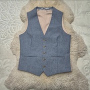 Kamizelka garniturowa L Niebieska Jasna Burton Menswear London 