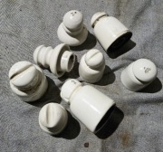 Biały Izolator Izolatory Energetyczne Porcelanowe PRL VINTAGE