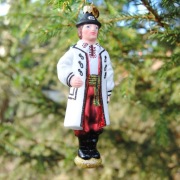 Opocznianin - figurka folkowa - bombka szklana - polskie rękodzieło