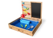 Piaskownica z wodną ścianką do zabawy, 28 elementów 