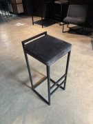 Stołek barowy DISI - chmura burzowa MT15, czarny | loft / industrial