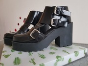 H&M lakierowane botki na obcasie 36