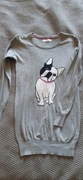 Sweter z buldogiem S
