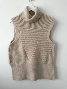 YAS Dzianinowa kamizelka Bezrękawnik z golfem Wool