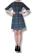 Sukienka do biura i na co dzień Tatuum 38 w szkocką kratę