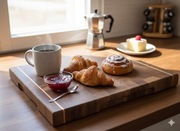 Solidna Dębowa Deska Sztorcowa z Jesionem – 4 cm grubości | 40x30 cm