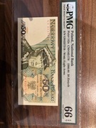 Banknot 50 zl PRL Karol Świerczewski  nota PMG 66