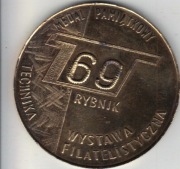 XXV lat PRL - Rybnik 1969r.- Medal - Wystawa Filatelistyczna PZF