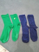 2 pary skarpetki brokatowe r 35-38