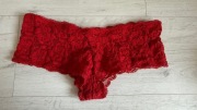 Nowe damskie czerwone bokserki koronowe majtki S36