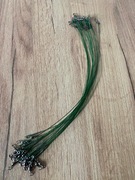 Zestaw 20 stalowych przyponów wędkarskich z krętlikiem 30 cm 