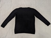 Czarny włoski wełniany kaszmirowy sweter wełna merino Jonna Fi ok. 42 - 44