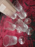 Kryształowe kieliszki PRL czerwone wino 6 sztuk