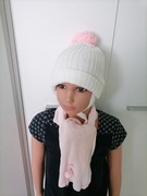 Zestaw zimowy Czapka dziewczęca i szalik 6-12 mies