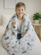 Kołderka obciążeniowa piłka nożna 150x100 cm 3-5 kg