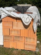 pozostałości po budowie domu, pustak ceramiczny EDER