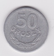 50 groszy z 1957, aluminium