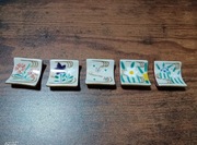 Japoński zestaw podpórek pod pałeczki Kyoyaki, 5 sztuk, oryginał z Japonii