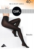 Gatta rosalia 40 den gładkie rajstopy czarne z mikrofibry rozmiar 4-L