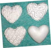 4 szt serca serduszka figurki do malowania 