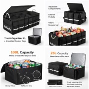 ORGANIZER DO BAGAŻNIKA XXL 108L + TORBA TERMICZNA 25L 