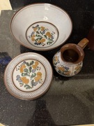 Ceramiczny komplet talerze i miska 