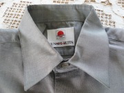 Sunset suits męska koszula firmowa L pachy 116 cm szara krótki rękaw 