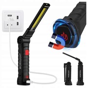 warsztatowa lampa LED COB Latarka magnes akumulator